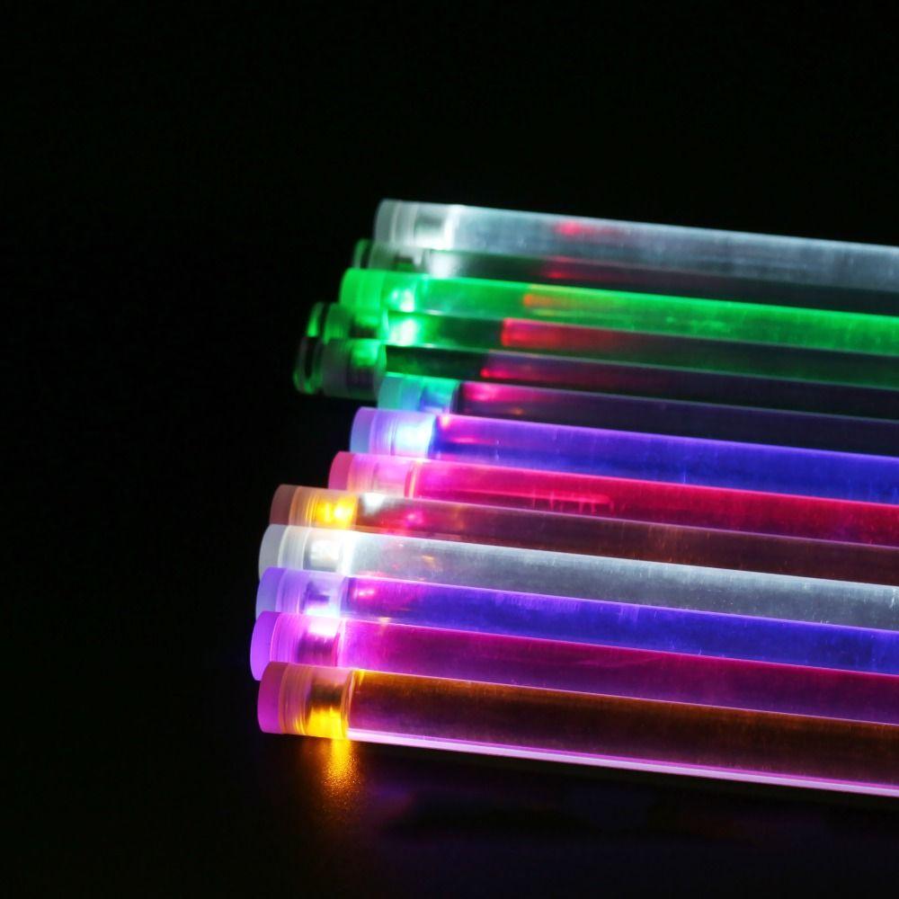 2Pcs Acrylic Light Up Drum Sticks Colorful Fluorescent Drumsticks Drummer Gifts