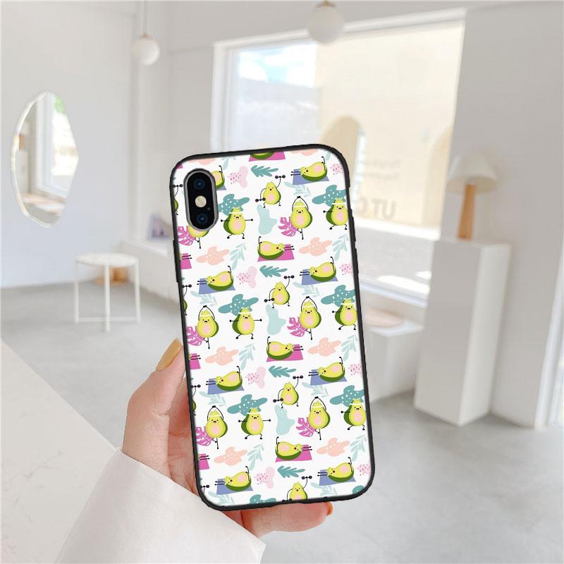 CJ13 Avocado fruit art Phone Case for Samsung Galaxy A11 A12 A13 A15 A52S A53 A55 A56 A70 A71 A72 A73 F06 F16 F56 S10 Plus S10e