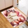 1PC Custom Name Pink Teddy Bear Bow Theme Floor Mat Ideal for Living Room, Game Rooms, Office, Bedroom,Floor Mat Playful Design
