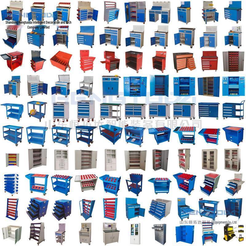 Heavy-Duty Double-Door 3-Tier Workshop Tool Cabinet