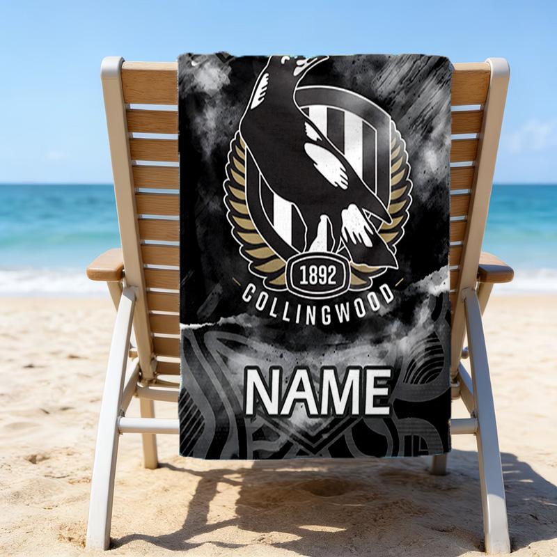 1pc Football17 Beach Towel with Custom Name, Beach/Swimming/Bath/Picnic/Camping Towel, Suitable for Seaside Beaches
