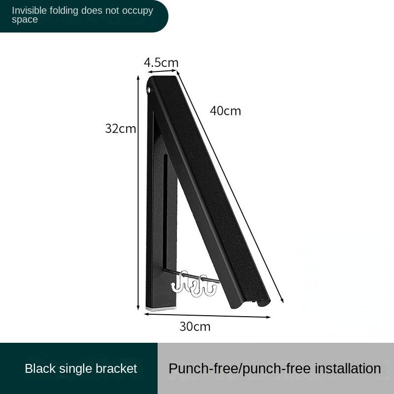 Настенная складная сушилка для одежды, уличный балкон, невидимые вешалки, космическая алюминиевая вешалка для одежды, аксессуары для дома и ванной комнаты