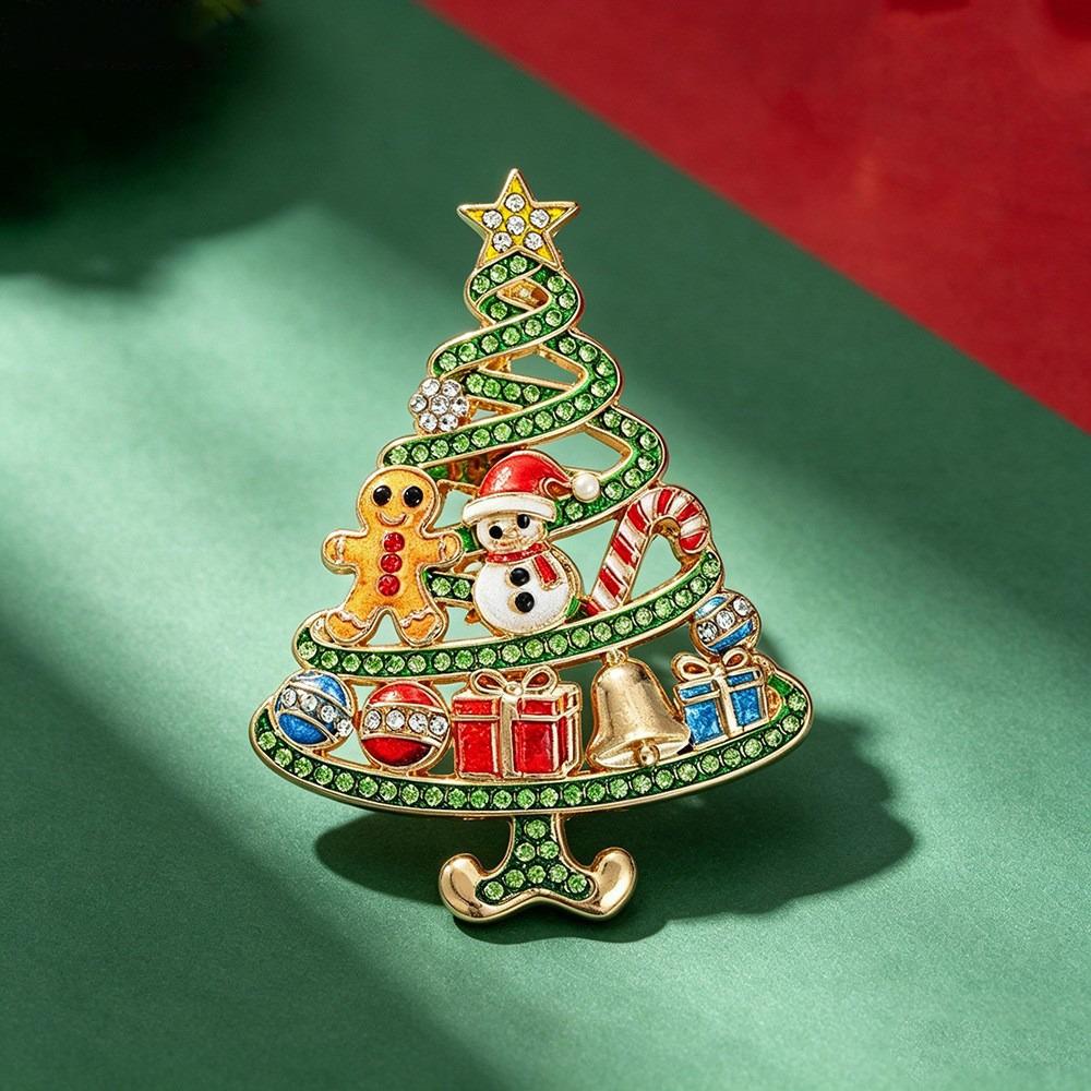 Alloy Material Christmas Theme Brooch Enamel Finish Animal Brooch Jewelry For Cat Lovers