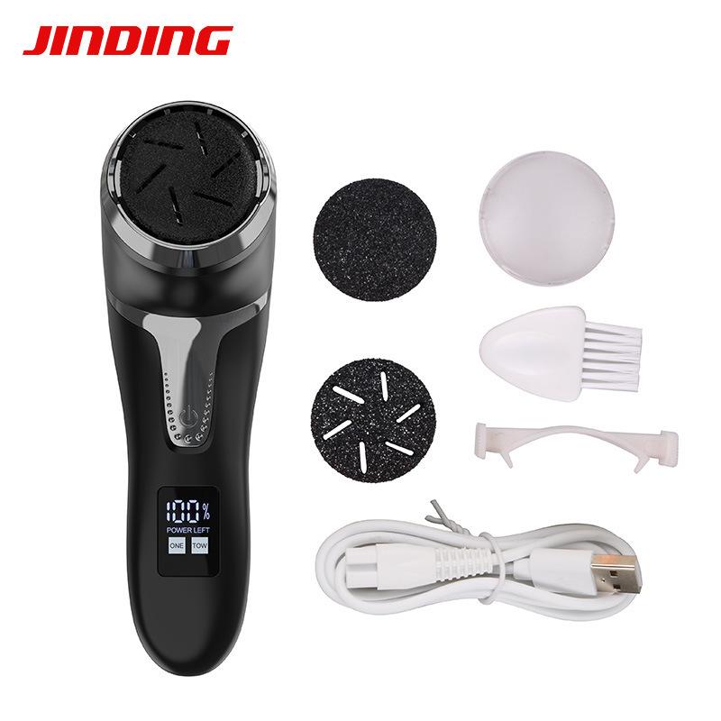 Электрическая шлифовальная машинка для ног с подсветкой для удаления омертвевшей кожи и мозолей; Инструмент для педикюра с камнем.