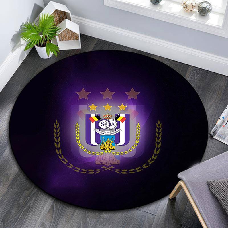 RSC Anderlecht,Round Area Rug,Carpet Rug for Living Room Bedroom Sofa Playroom Decor,Non-slip Floor Mat