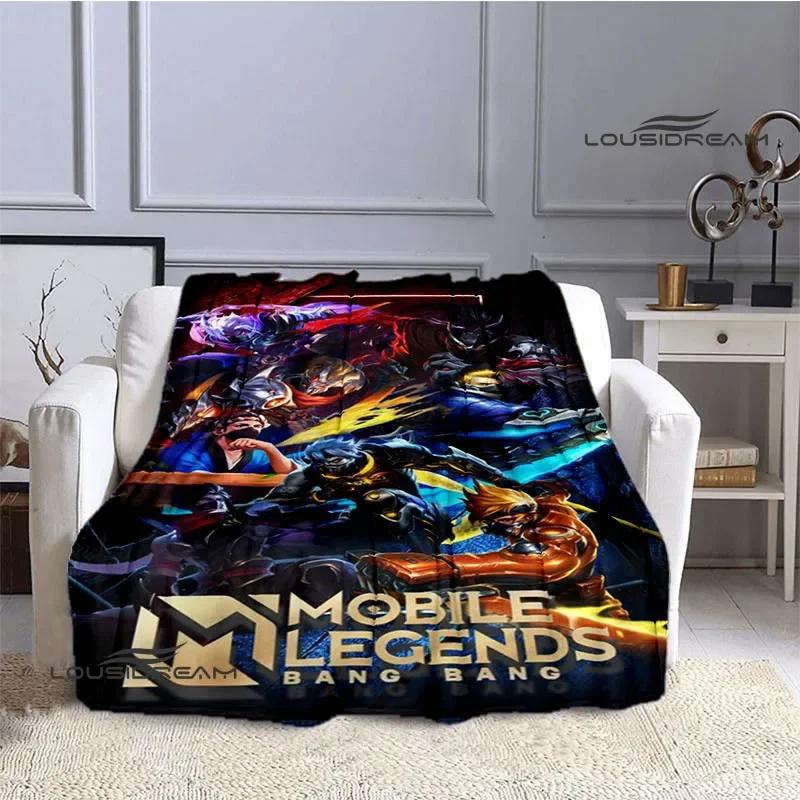 Mobile Legends Bang Bang Пледы с мультяшным принтом Модные теплые флисовые пледы Домашние дорожные пледы Постельное белье Подарок на день рождения