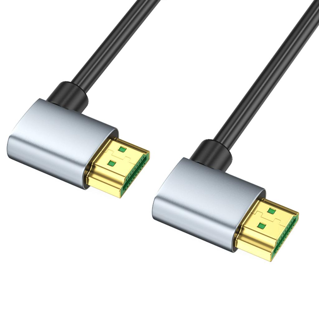 HDMI2.1 8K 60Hz Video Cord with 90 Degree Elbow Optional for Projector Monitor TV Aluminum Shell For Long Time Use