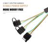4 Way Y-Splitter Plug Universal for Tailgate Light Bar and Trailer Lights Plug & Play Adapter Extension Harness Wiring Plug 4 Pi
