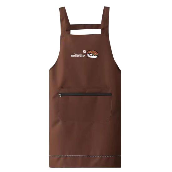 Waterproof PVC Cooking Apron Japanese Korean Style Oil-proof Non-stick Cooking Chef Apron with Large Front Pockets