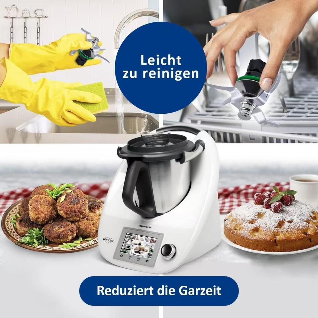 Аксессуары для кухонного комбайна, совместимые с Thermomix: Пищевые ножи для смешивания и замешивания теста для TM5/TM6.