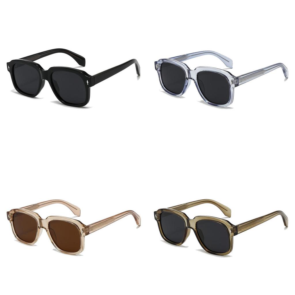 Modern Flattop Square Sunglasses For Men With Uv Protection For Travel And Parties