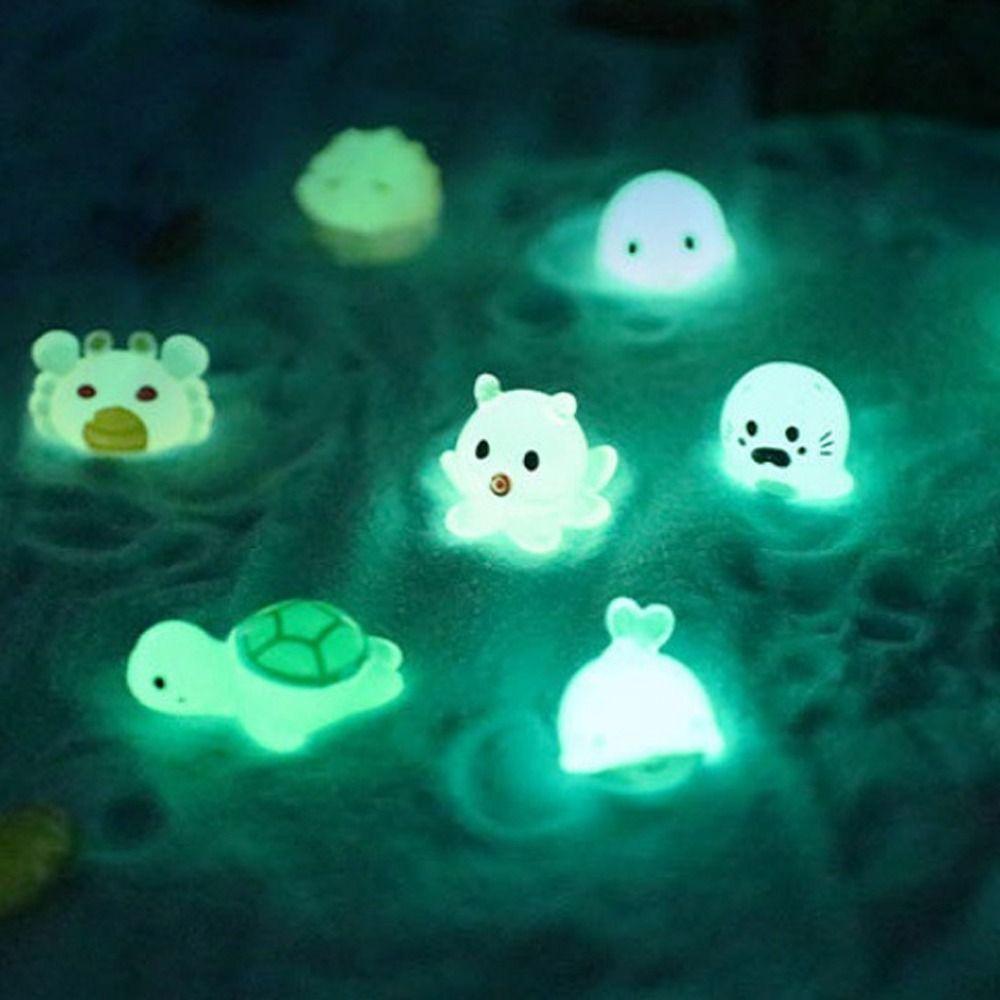 Cartoon Ocean Animal Miniature Figurines Cute Mini Ocean Animal Statue Desk Accessories