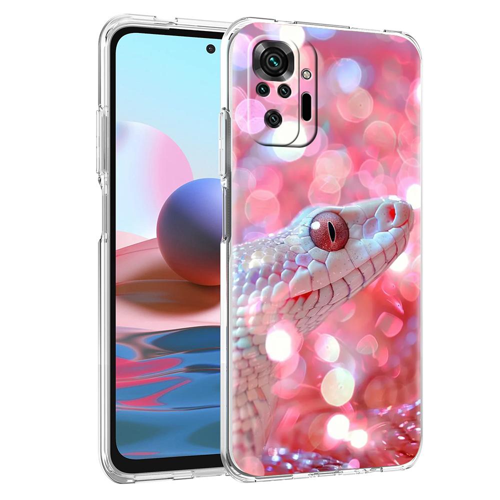 Прозрачный чехол для телефона для Redmi 13C 12C 10C Note 13 12 11 11T K40 Gaming Plus Pro 4G 5G Мягкий ТПУ чехол-оболочка Новогодний мешок-змея