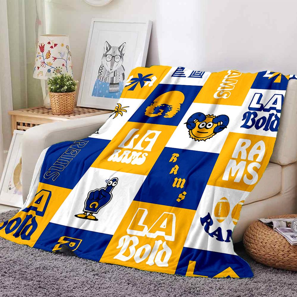 1pc Blanket - Los Angeles Rams logo Print Design,Lightweight Blanket for Sofa,Bed- Soft &Warm,Gift for All Seasons