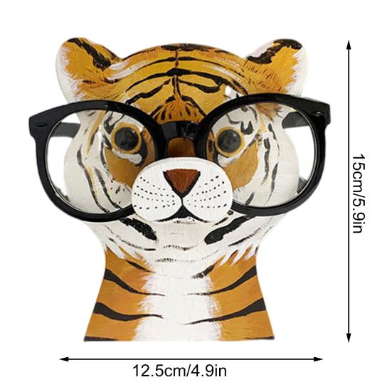 Деревянный держатель для очков в форме тигра, кролика, пингвина, быка, органайзер для очков, подставка для очков, домашний декор