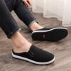 Fashion Men's Summer Old Beijing Cloth Slippers Breathable Comfortable Backless Slip-On Casual Shoes Outdoor Lazy Half Open Back Design