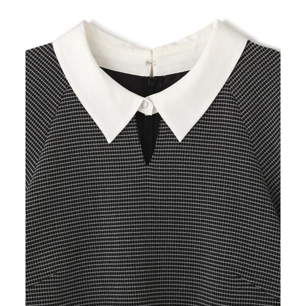 JILL by JILL STUART Casual Dress [Pre-order: Arrives mid- to late March] Front Slit Collar Layered Dress, Women's, Beige