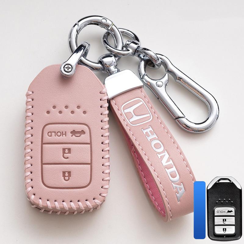 Leather Car Key Remote Cover Full Case Accessories Honda Civic Accord HR-V CR-V CRV 11th 2022 2023 City Fit Odyssey Jade RB6
