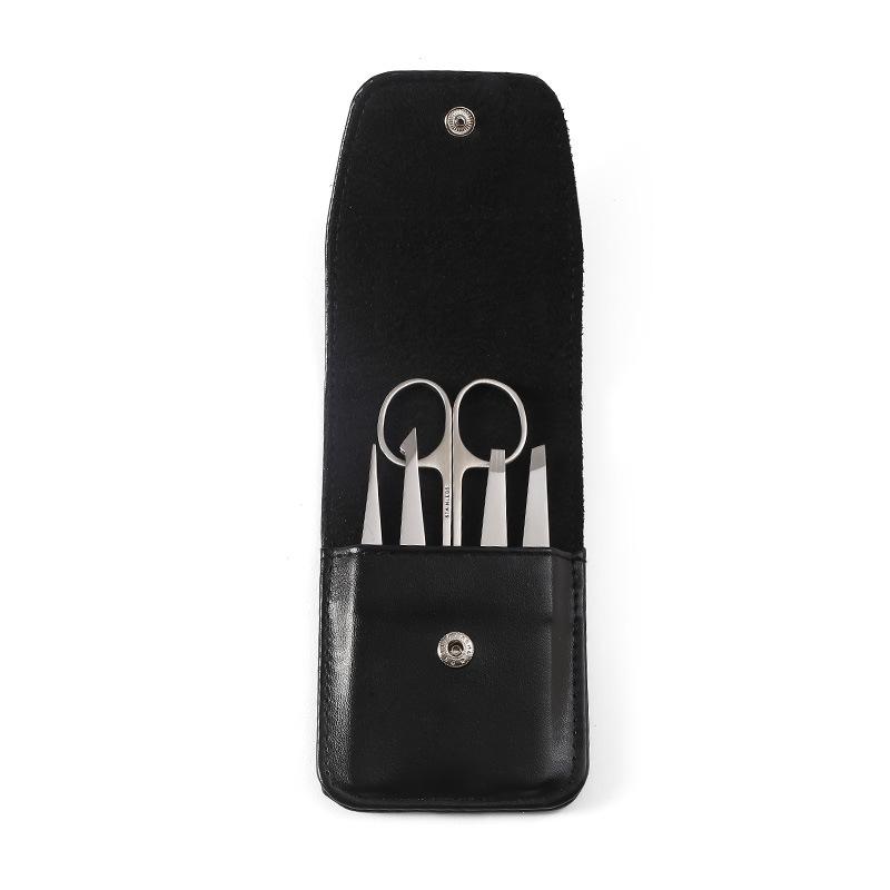 4 в наборе, пинцет для бровей, черный зажим для бровей, пинцет для бровей, зажим для бровей из нержавеющей стали, инструмент для обрезки бровей