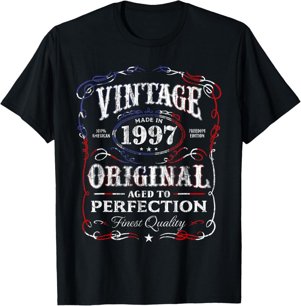 28th Birthday Tshirt 1997 Birthday Gifts for Unisex Women TShirt Custom Printed Graphic T Shirts Vintage Unisexs Clothing Tops