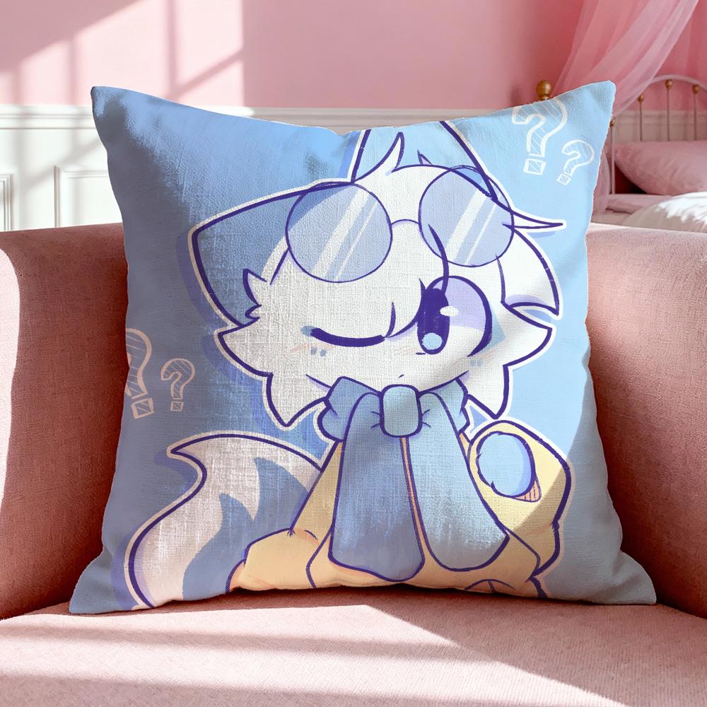 Character BBoykisser Cushion Cover Breathable Linen Pillowcase Summer Odorless EcoFriendly Invisible Zipper Washable
