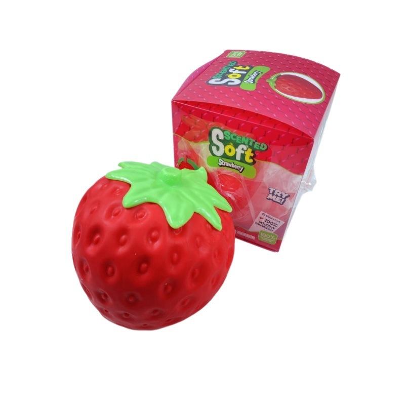 Large Scented Soft Strawberry Stress Relief Toy Slow Rising Squishy Sensory Toy for Kids and Adults with Realistic Texture and Shape