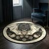 Впитывающий круглый коврик для пола, 3D коврик на Хэллоуин с изображением ужасов, Жуткий коврик-зона, Жуткая мумия, Нескользящий коврик из хрустального бархата или летучая мышь для гостиной, спальни, прихожей