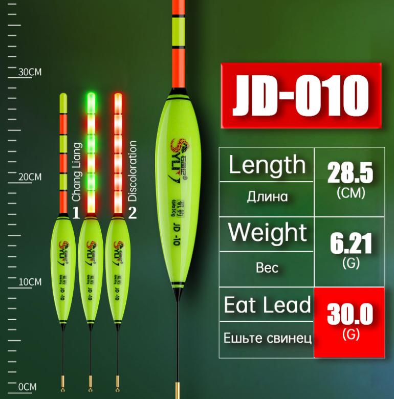 Поплавок для рыбалки на камнях, электронный ночной светильник, датчик гравитации, 6 глаз, изменение цвета и высокая чувствительность, скользящий поплавок дальнего действия