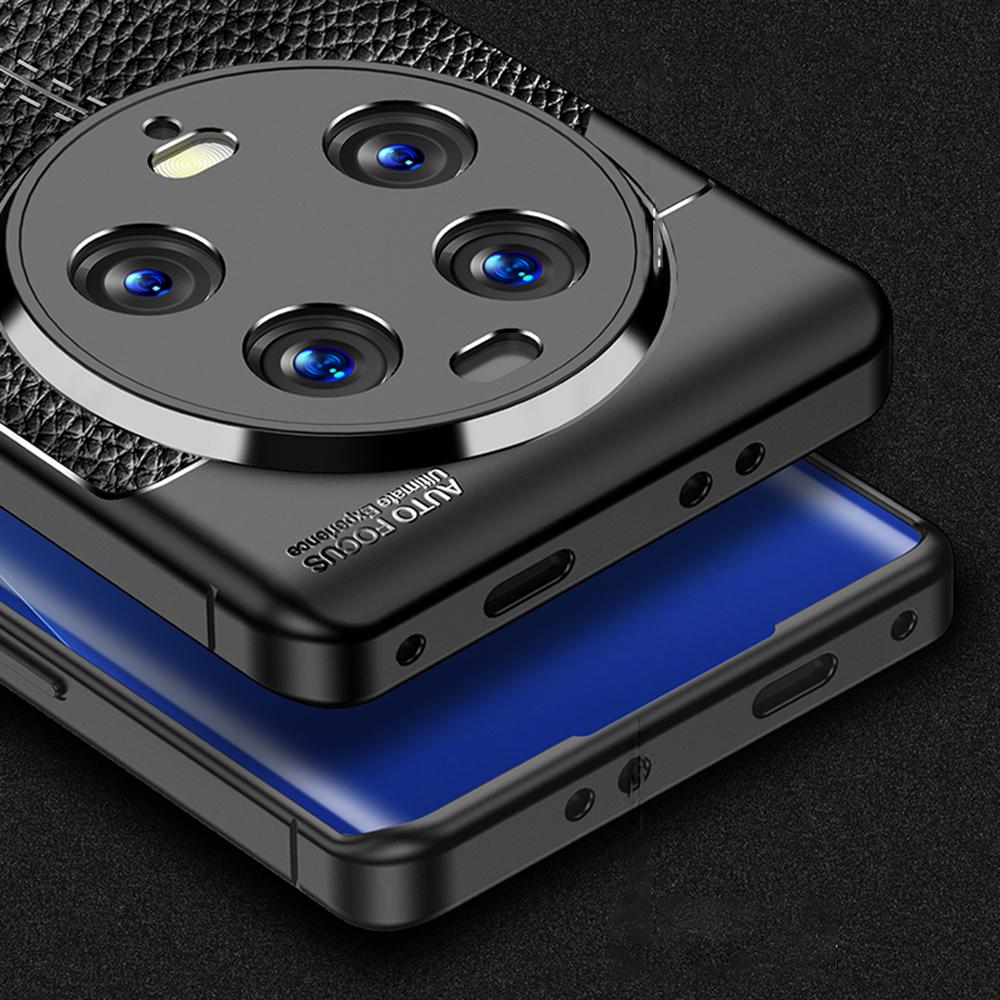 Для Xiaomi 13 Ultra Противоцарапный чехол для телефона из ТПУ с текстурой личи, Противоударная крышка для смартфона