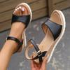 Fashion Lightweight Wedge Sandals for Women Summer 2025 Buckle Strap Platform Sandles Woman Thick Sole Non Slip Casual Sandalias Mujer
