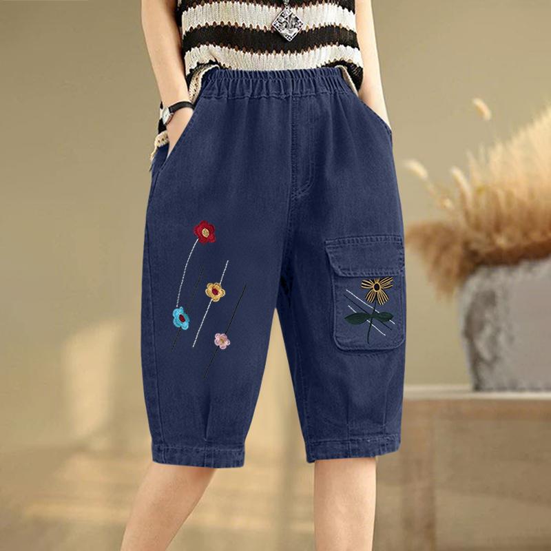 ZANZEA Женские летние капри с цветочным принтом, эластичной талией, повседневные