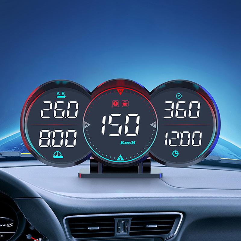 Информация о вождении автомобиля HUD спидометр с подсветкой, дисплей с указанием скорости, GPS-компас, сигнализация превышения скорости для грузовых автомобилей