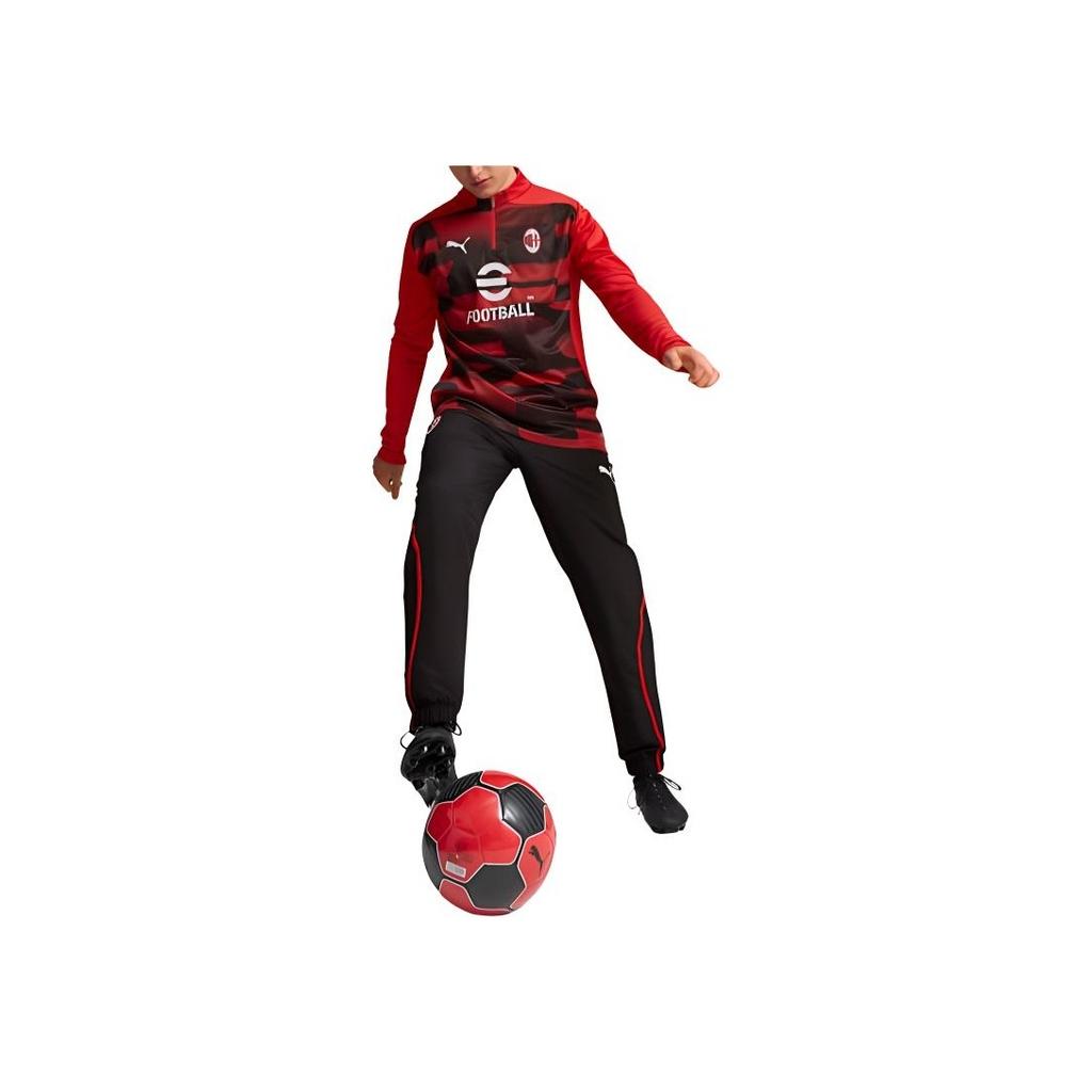 Puma Футболка Ac Milan 2024-25 Pre-Match 1/4, удобная, повседневная, быстросохнущая, влагоотводящая, с длинным рукавом, мужская, цвет красный, черный 777714-01