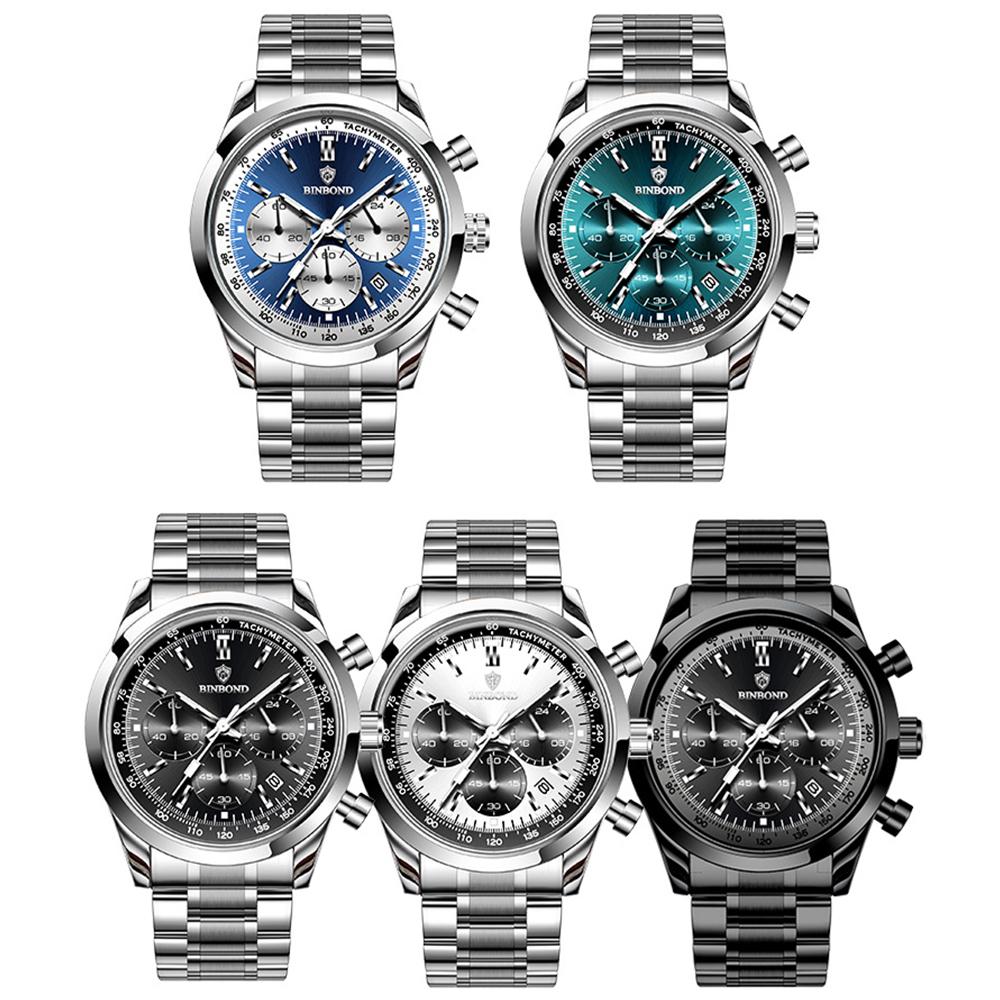 Новые деловые мужские кварцевые часы роскошный хронограф 30M водонепроницаемые наручные часы мужские часы Reloj Hombre