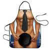 Funny Muscular Man Creative Uniform Apron Men Women Kitchen Cooking Baking Apron Home Cleaning Accessories