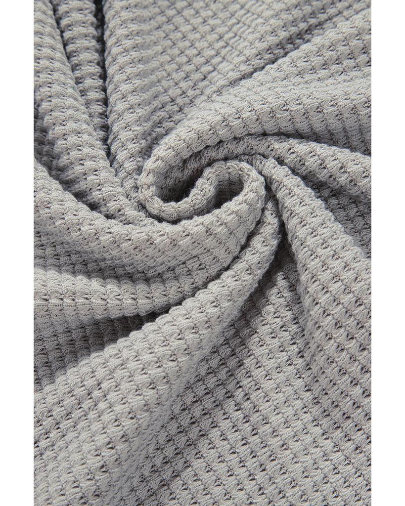 Azura Exchange Текстурированный топ-хенли цвета хаки с цветными блоками и воротником