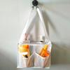 With 2 Hooks Hanging Mesh Bag Practical Bath Storage Bag Durable Shower Organizer Bathroom
