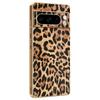 For Google Pixel 8 Pro Case Leopard Print PU Leather Coated PC+TPU Electroplating Phone Cover