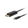 Video Cable - Lanberg - CA-CMDP-10CU-0030-BK - 3 M - USB Type-C - DisplayPort 1.2
