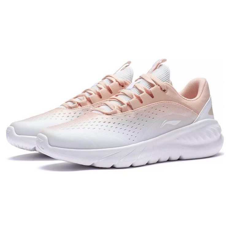 Кроссовки женские Li Ning Eazgo Durable Breathable Low Top Running Shoes White Pink ARST036-4