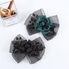 Korean Style Flower Snood Spring Clip Ponytail Clip Bow Hair Net Temperament Crochet Bun Net  Bank
