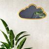 1 Pcs Cloud Shape Fiber Wall Mirror with Acrylic Golden Aesthetic Frame with Hook for Hanging On Walls