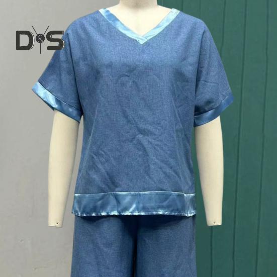 Женский повседневный комплект из двух частей, большой размер, топ с V-образным вырезом и короткими рукавами, широкие брюки, летний свободный комплект для отдыха