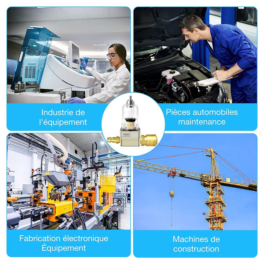 AF2000-02 Air Filter Regulator with 1/4" Quick Connect ompressed Air Filter Regulator Optimal Pressure Control Durable