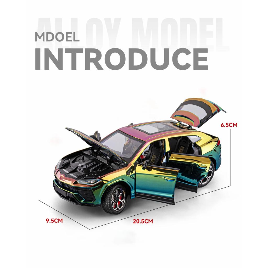 1/24 Lamborghini URUS внедорожник сплав гальваническое покрытие модель спортивного автомобиля литой металл гоночные автомобили модель автомобиля симуляция звук свет детская игрушка подарок