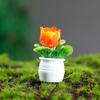 1 комплект мини-статуя растения в горшке, привлекательная DIY смола, микропейзаж, мини-цветок, миниатюрный домашний декор