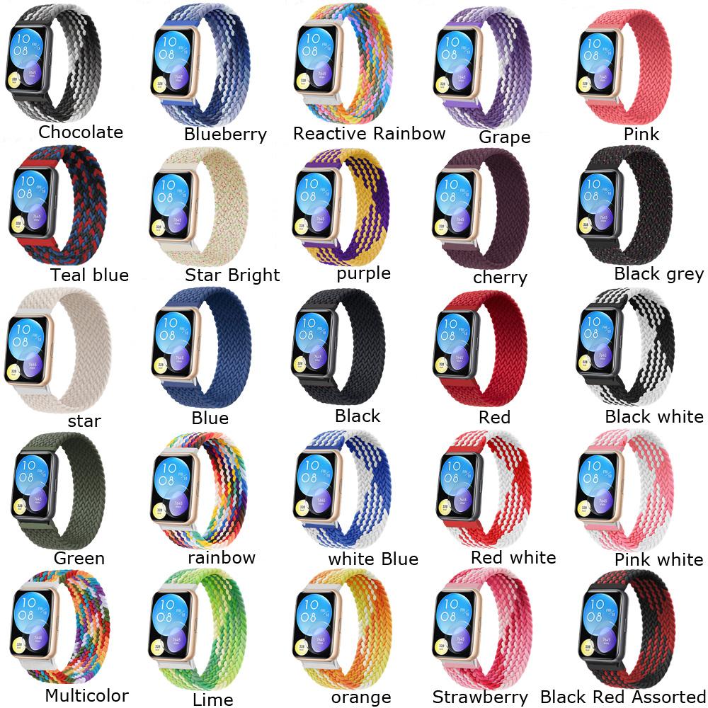 Эластичный нейлоновый ремешок без пряжки для Huawei Watch Fit 2 Sport, плетеный ремешок, наручные аксессуары для умных часов Huawei Fit 2 Watch