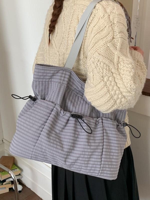 Ladies Nylon Shoulder Tote Bag With Inner Phone Pocket For Daily Outings