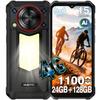 OUKITEL WP53 Неубиваемый смартфон Android 15 11000 мАч Неубиваемый телефон 24 ГБ + 128 ГБ Экран 6,52'' IP68 128 дБ Две SIM-карты/NFC Черный
