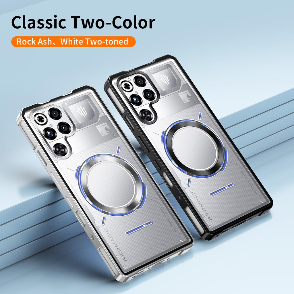 Push Up Detachable Case For ZTE Nubia RedMagic 11s Pro/11s Pro+ Plus Magnetic Translucent Removable Backboard Metal Frame Cover